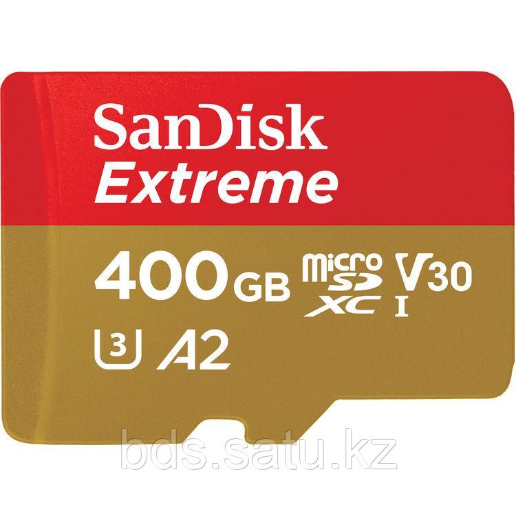 Карта памяти SanDisk 400GB Extreme microSDXC + SD adapter 160/90 MB/s (SDSQXA1-400G-AN6MA) - фото 1 - id-p58683898