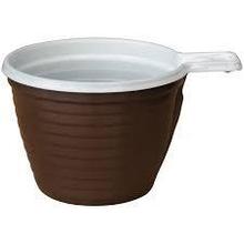 Чашка кофейная бело-коричневая 180 мл