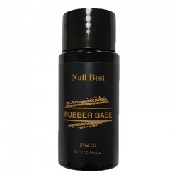 База Nail Best Rubber base (каучуковая прозрачная база), 30мл