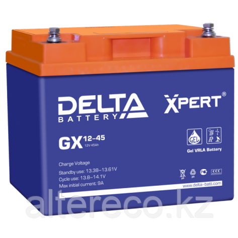 Аккумулятор Delta GX12-45 Xpert (12В, 45Ач), фото 2