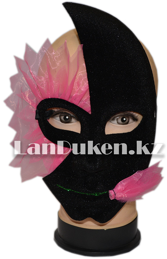 Венецианская маска Романтика с цветком розовым - фото 4 - id-p58668452