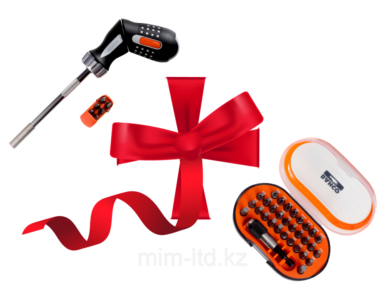 Набор отвертка реверсивная + набор бит GIFTPACK808050P, фото 1