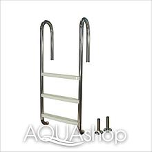 Лестница для бассейна (нержавеющая сталь + пластиковые ступени) PowerFul PSSL04-3/42, 3 ступени