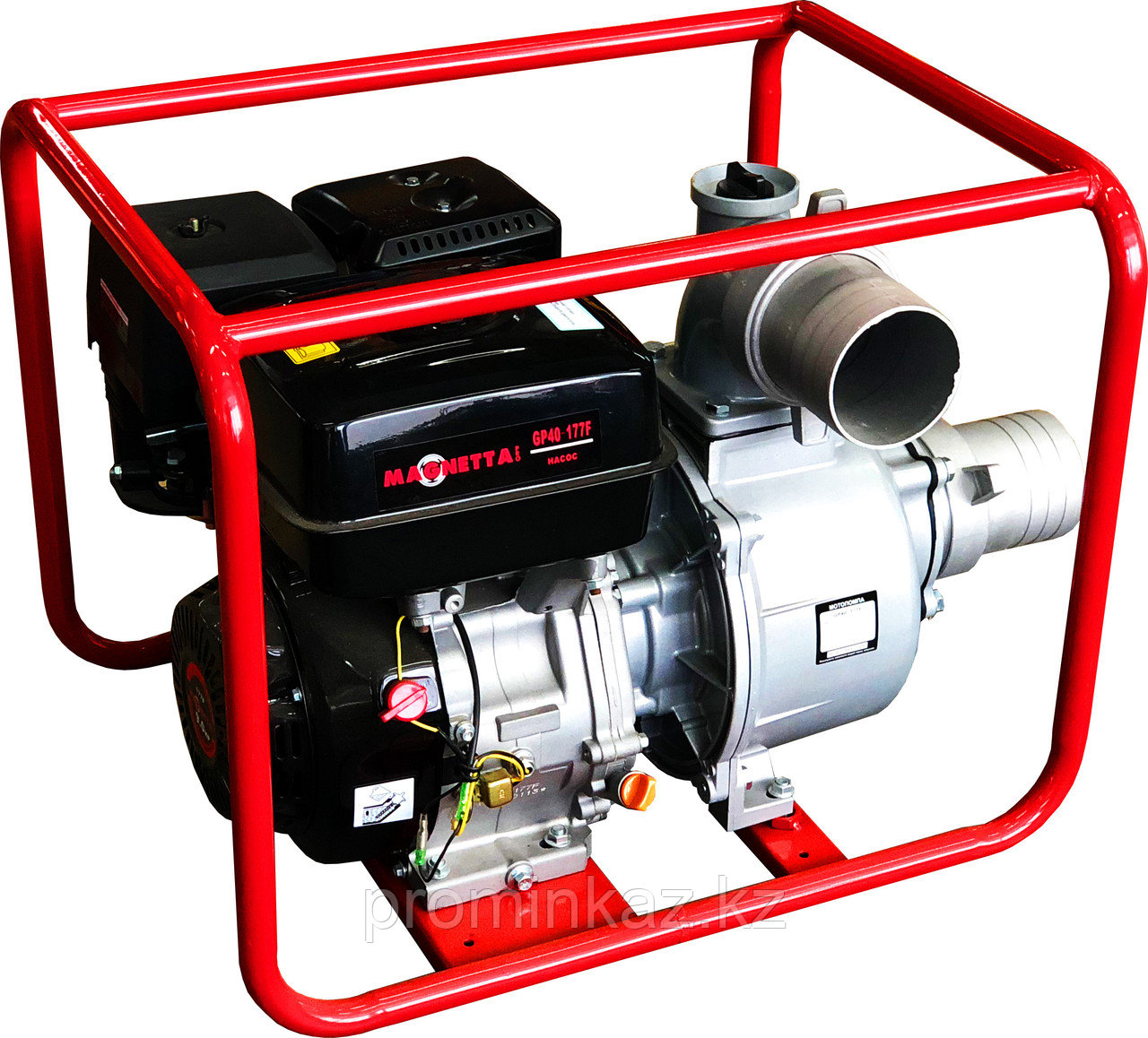 Мотопомпа бензиновая MAGNETTA GP40-177F, D100 мм, 40-75 м.куб/ч