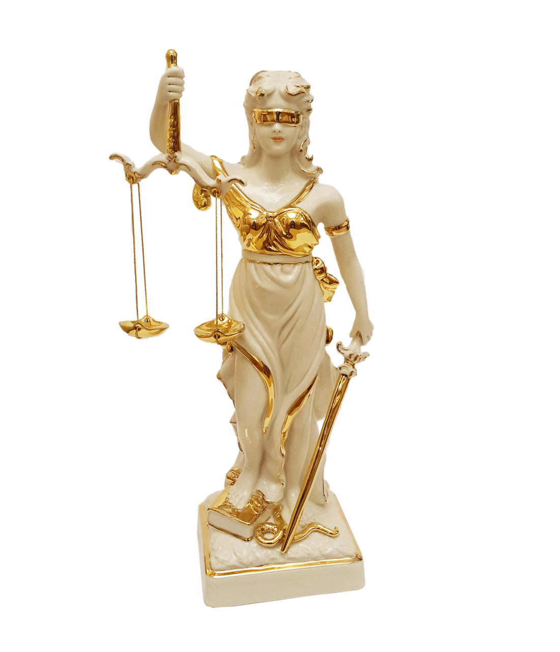 Фарфоровая статуэтка Фемида - богиня правосудия. Италия, ручная работа - фото 1 - id-p58773015