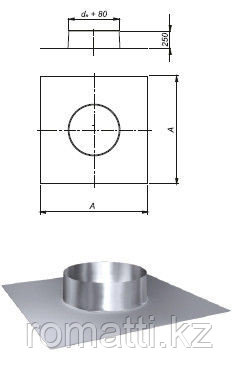 Проход кровельный DDT 0 А (DN250), фото 1