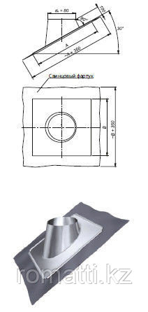 Проход кровельный DDTO 30 А (DN 150), фото 1