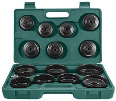 Комплект чашек для съема масляных фильтров 65-100 мм, 15 предметов AI050004
