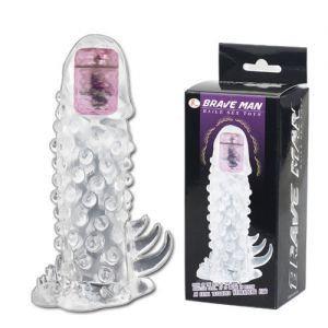 Насадка BAILE BRAVE MAN PENIS SLEVE VIBRATION