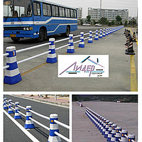 Барьер (забор) пластиковый конический для деления проезжей части дороги