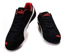 Кроссовки Puma Ferrari замшевые черно-белые, фото 4
