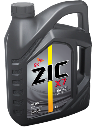 Синтетическое моторное масло ZIC X7 5w40 4л