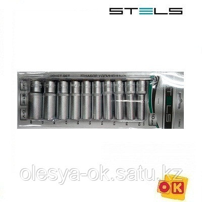 Набор удлиненных головок 1/2, 10 шт. 10-22 мм. STELS, фото 2