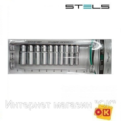 Набор удлиненных головок 3/8, 10 шт. 8-19 мм. STELS, фото 2