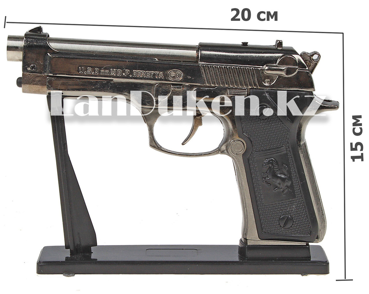 Зажигалка, пистолет "Pietro Beretta U.S. 9MM Gun" Pistol Lighter (длина 20 см)