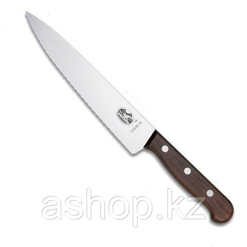 Нож разделочный Victorinox Carving Knife Serrated Rosewood, Общая длина: 315 мм, Длина клинка: 190 мм, Материа