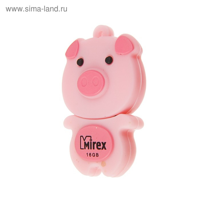 Подарочная USB-флешка 16 Gb Mirex PIG PINK, "свинка"