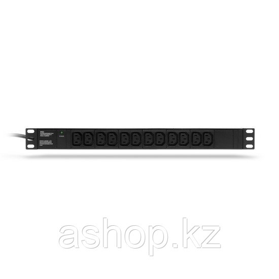 Сетевой фильтр SHIP 700512102, 2 кВт, Длина кабеля: 2м., Разъемы: Разъем C13 (12шт.), Цвет: Чёрный, металлик