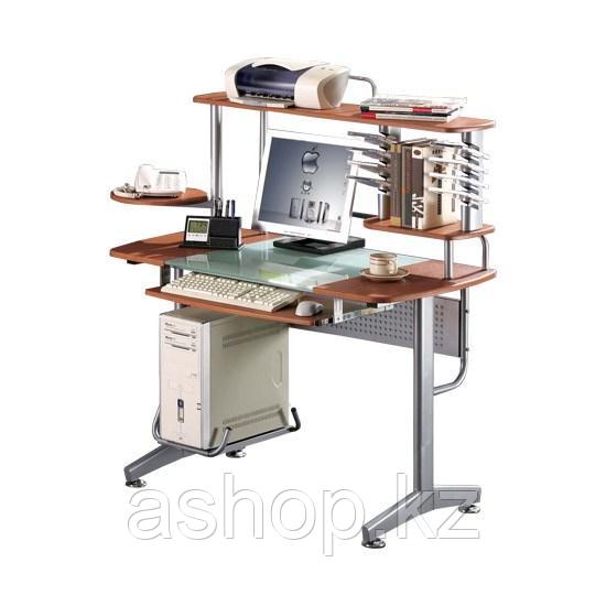 Стол компьютерный Deluxe Montoro, Материал: МДФ, стекло, Цвет: Вишнёвый, (DLFT-3319CT)