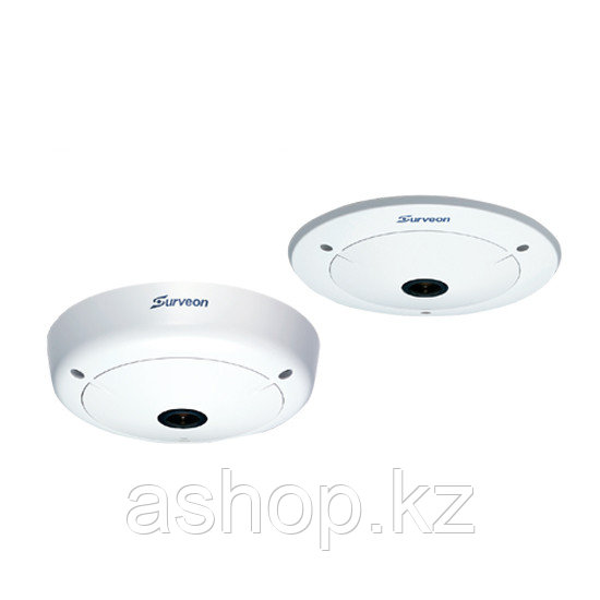 Камера fisheye IP купольная Surveon CAM7511-0015, Разрешение: 5 Мpi dpi, Тип объектива: фиксированный f= 1,05
