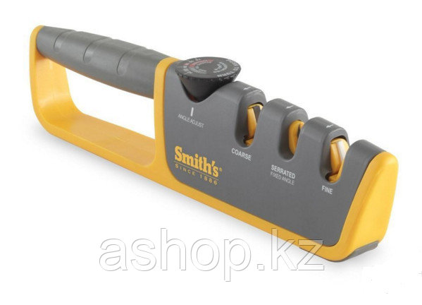 Точило для ножей Smith`s Sharpener Adjustable Angle Pull Thru, Цвет: Жёлто-чёрный, Упаковка: Розничная, (1568