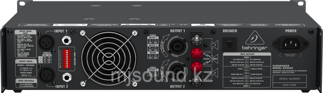 Усилитель Behringer EP2000 - фото 3 - id-p950640