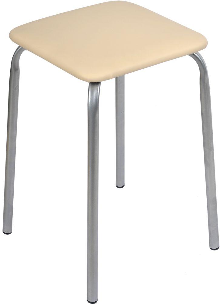 Табурет для кухни Ника Эконом ТЭ3/СК слоновая кость, квадратный, мягкое сиденье, фото 1