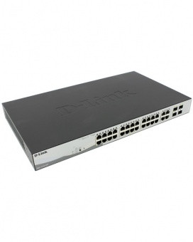 D-Link DGS-1210-28P/F1A WebSmart коммутатор 24 порта 10/100/1000 с PoE + 4SFP