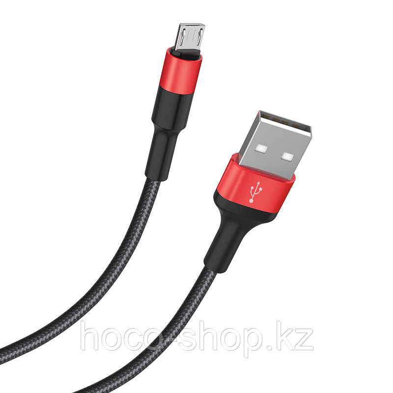 Кабель USB Hoco X26 Xpress Charging Micro Black&red - фото 3 - id-p58947236