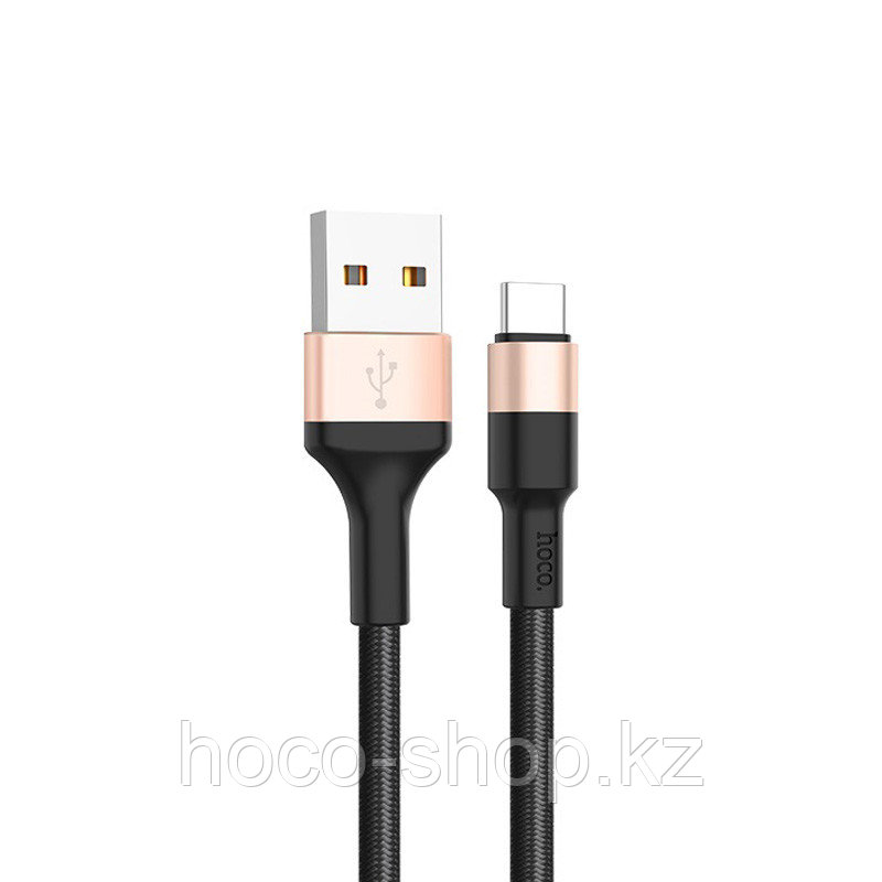 Кабель USB Hoco X26 Xpress Charging Type-c Black-gold, фото 1
