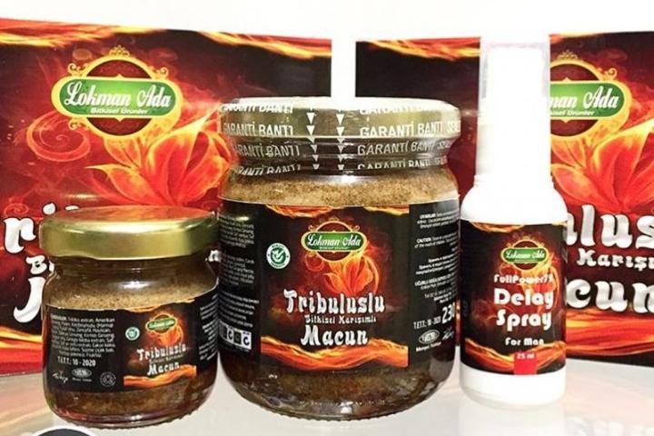 Эпимедиумная паста Трибулус , Tribuluslu Macun набор с мужским интим-спреем Tribuluslu - фото 1 - id-p58948970