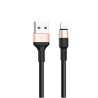 Кабель USB Hoco X26 Xpress Charging Apple (Lightning) Black&gold