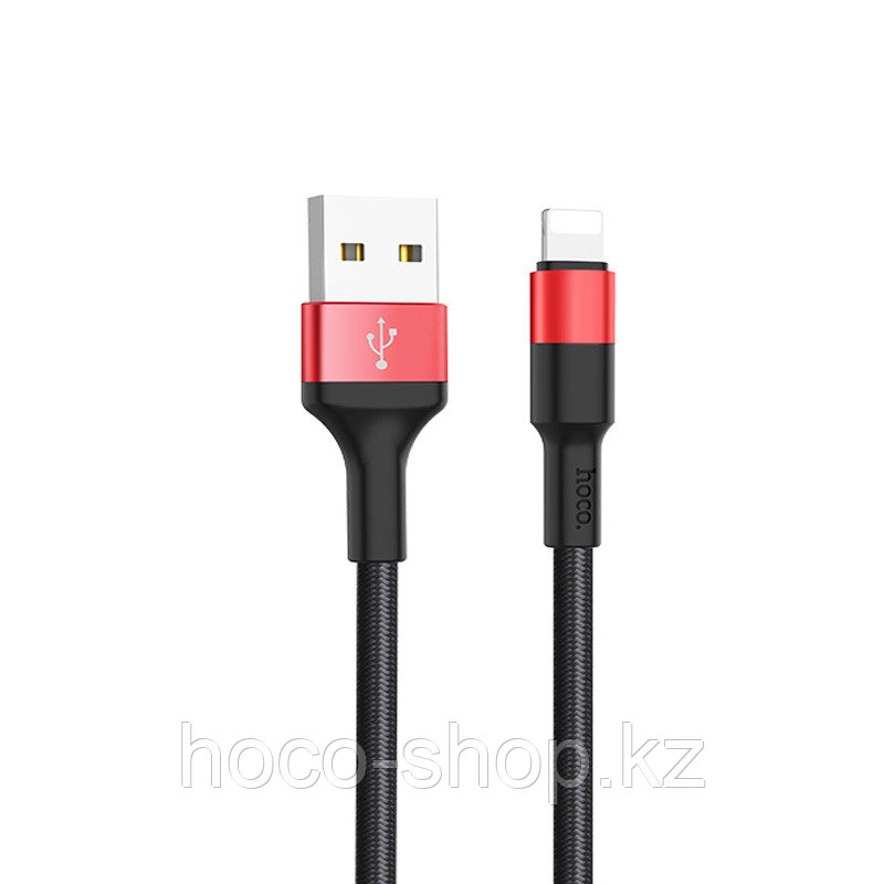 Кабель USB Hoco X26 Xpress Charging Apple (Lightning) Black&Red