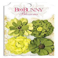 Цветы -клевер цинния, зеленый Bo Bunny