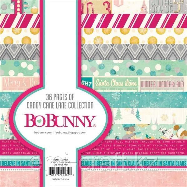 Набор бумаги 6х6 "Candy Cane Lane" Bo Bunny, фото 1