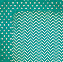 Бумага полистно 12х12 "Turquoise Chevron" Bo Bunny