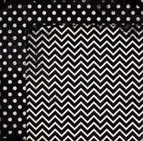 Бумага полистно 12х12 "Licorice Chevron Bo Bunny