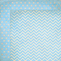 Бумага полистно 12х12 "Powder Blue Chevron" Bo Bunny