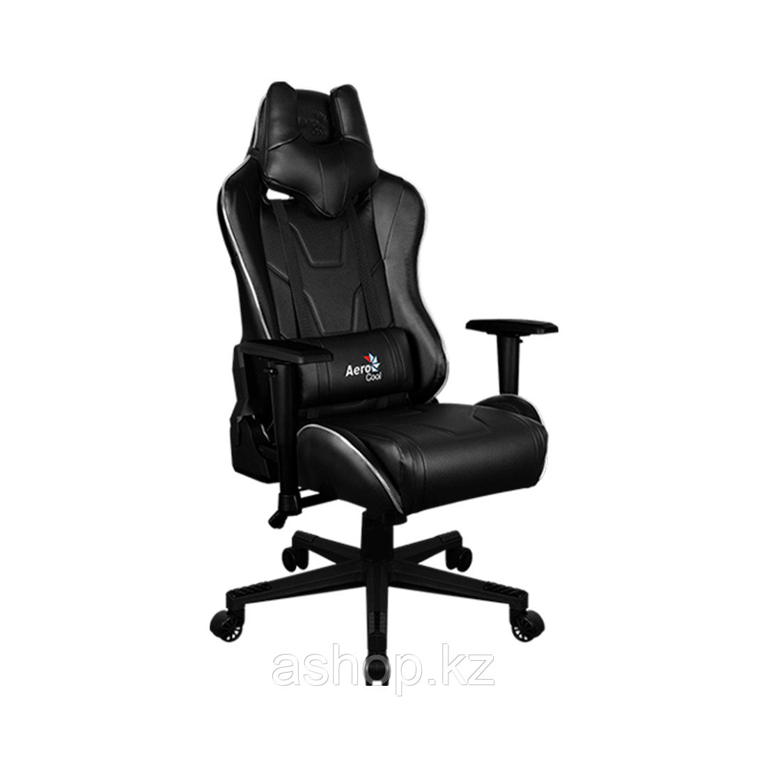 Кресло игровое AeroCool AC220 RGB, Нагрузка (max): 150 кг, Подлокотники, Подголовник, Вентиляция, Подсветка, Ц