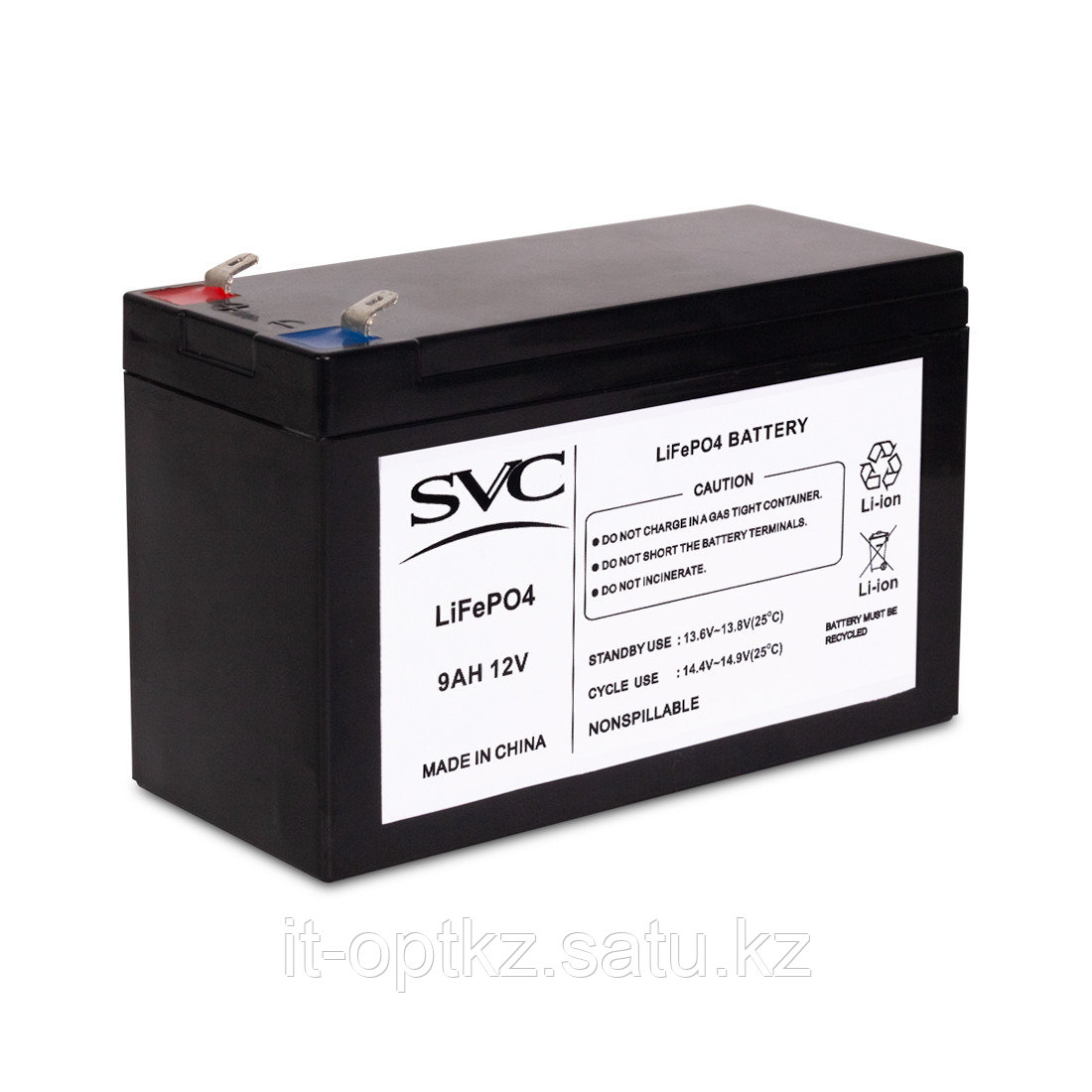 Батарея, SVC, 12V 9Ah LiFePO4 , Размер в мм.: 95*151*65