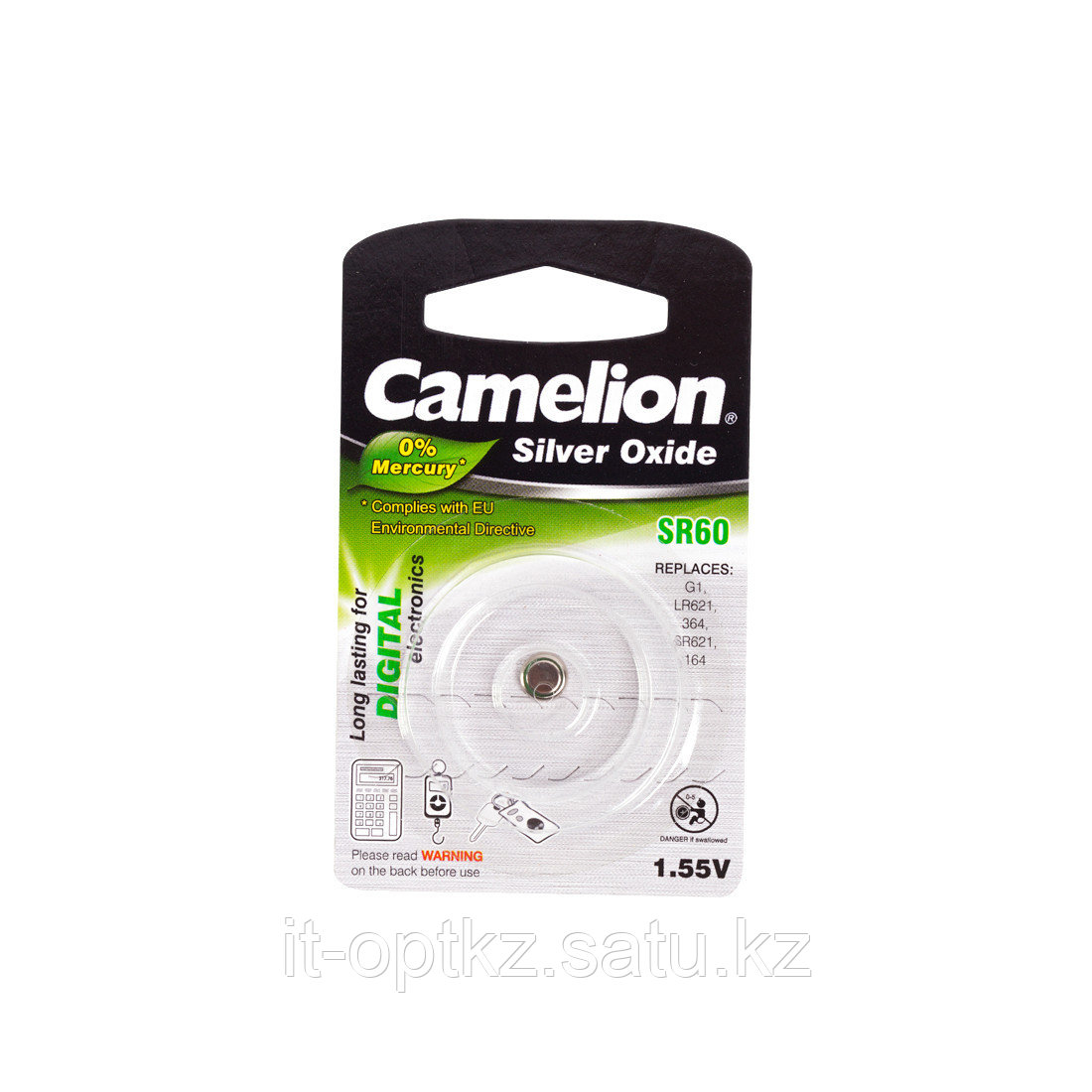 Батарейка CAMELION Silver Oxide SR60-BP1(0%Hg)