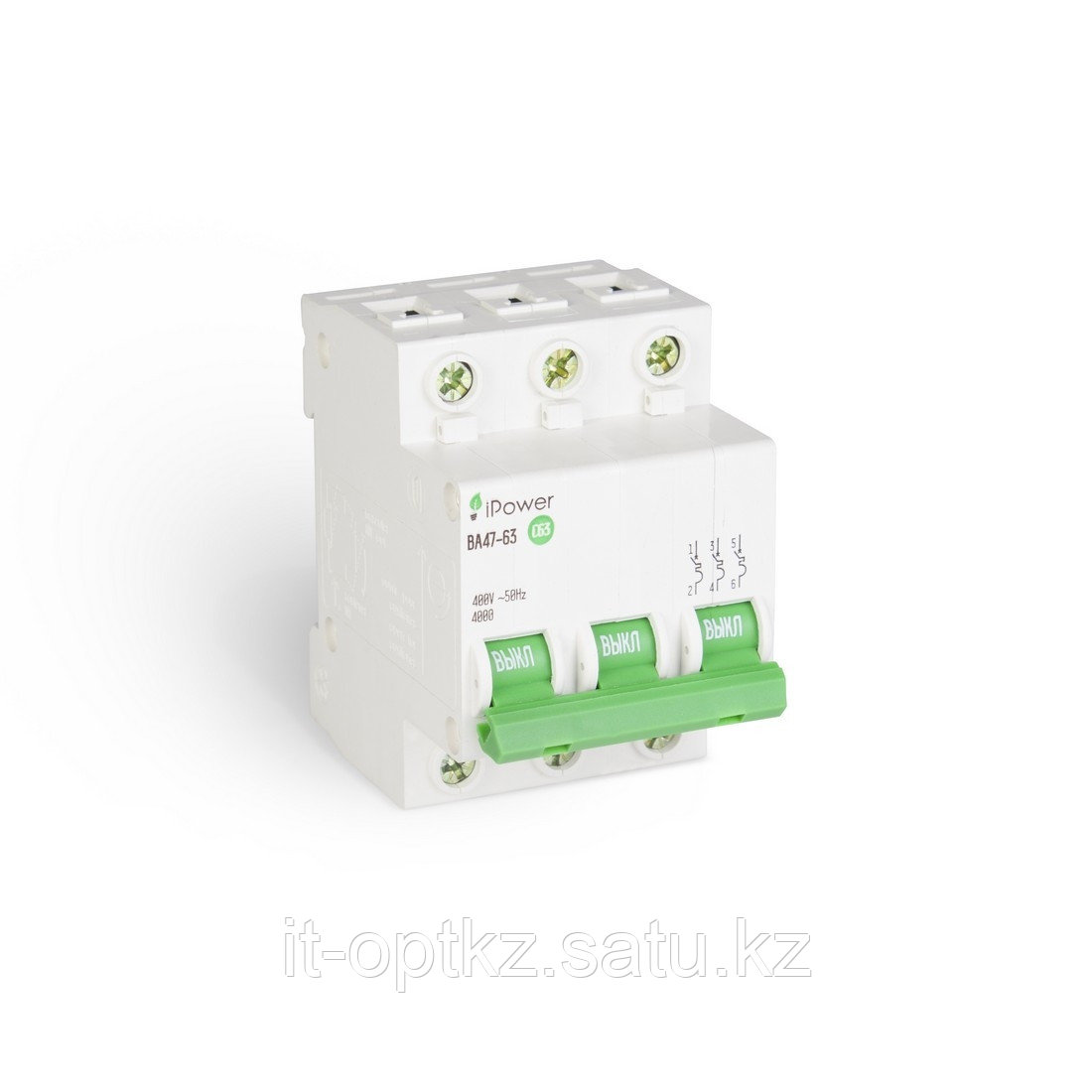 Автоматический выключатель реечный iPower ВА47-63 3Р 63А