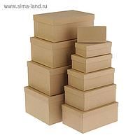 Набор коробок 10в1 "Крафт однотонный", 32 х 19,5 х 12,5 - 11,5 х 6,5 х 4 см