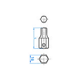 Насадка ударная торцевая 3/4", HEX, 17 мм, L = 40 мм KING TONY 174017H, фото 3