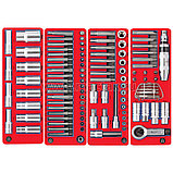 Набор инструментов "ПРОФИ" в красной тележке, 299 предметов МАСТАК 52-06299R, фото 4