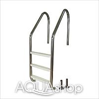 Лестница для бассейна (нержавеющая сталь + пластиковые ступени) PowerFul PSSL01-4/42, 4 ступени