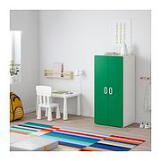 СТУВА / ФРИТИДС Шкаф платяной, белый, зеленый ИКЕА, IKEA 