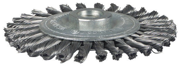 Щетка STAYER дисковая для УШМ, сплет в пучки стальн зак провол 0,5мм, 175мм/М14