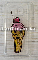 Чехол на Samsung J2 Core (Samsung Galaxy J2 Core) силиконовый прозрачный принт мороженного