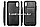 Чехол на iPhone X (Apple iPhone X) кожаный с карманом для карт черный, фото 4